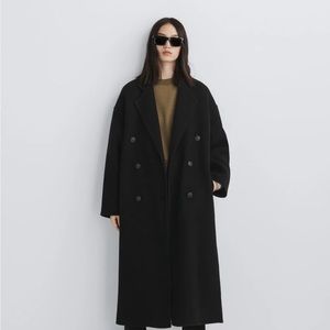 NWT Rag and Bone Thea Italian Wool Coat in Small Black